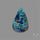Shattuckite with Cuprite and Azurite Cabochon