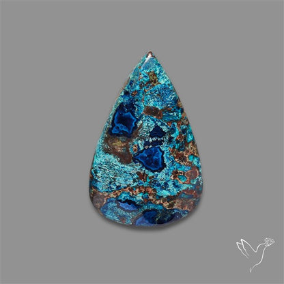 Shattuckite with Cuprite and Azurite Cabochon