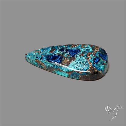 Shattuckite with Cuprite and Azurite Cabochon