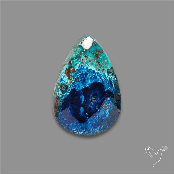 Shattuckite with Cuprite and Azurite Cabochon