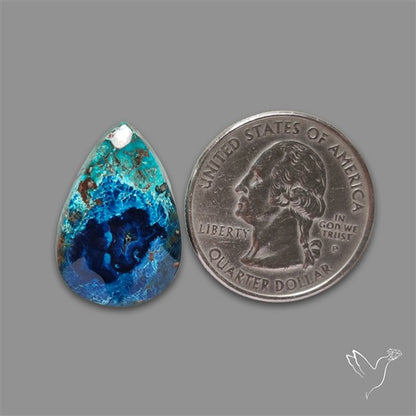 Shattuckite with Cuprite and Azurite Cabochon
