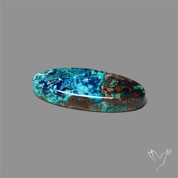 Shattuckite with Cuprite and Azurite Cabochon