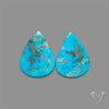 Rare Campitos Mines Turquoise Pair with Pyrite Inclusion