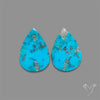 Rare Campitos Mines Turquoise Pair with Pyrite Inclusion
