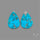 Rare Campitos Mines Turquoise Pair with Pyrite Inclusion