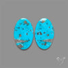 Rare Campitos Mines Turquoise Pair with Pyrite Inclusion