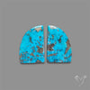 Rare Campitos Mines Turquoise Pair with Pyrite Inclusion