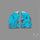 Rare Campitos Mines Turquoise Pair with Pyrite Inclusion