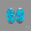 Rare Campitos Mines Turquoise Pair with Pyrite Inclusion