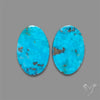 Rare Campitos Mines Turquoise Pair with Pyrite Inclusion