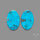 Rare Campitos Mines Turquoise Pair with Pyrite Inclusion