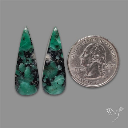 Emerald Pair Deep Dark Green