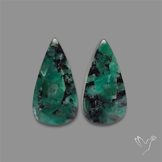 Emerald Pair Deep Dark Green