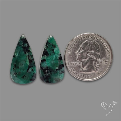 Emerald Pair Deep Dark Green