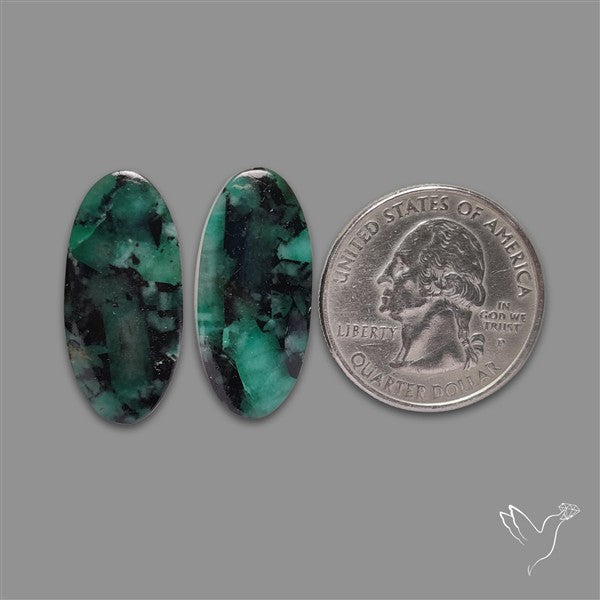 Emerald Pair Deep Dark Green