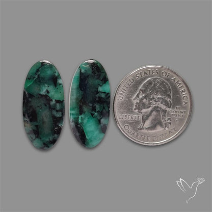 Emerald Pair Deep Dark Green