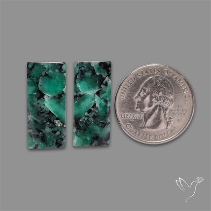 Emerald Pair Deep Dark Green