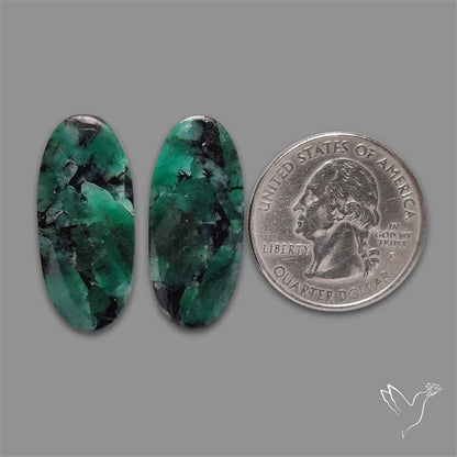 Emerald Pair Deep Dark Green