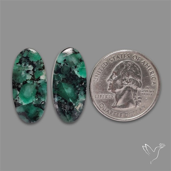 Emerald Pair Deep Dark Green