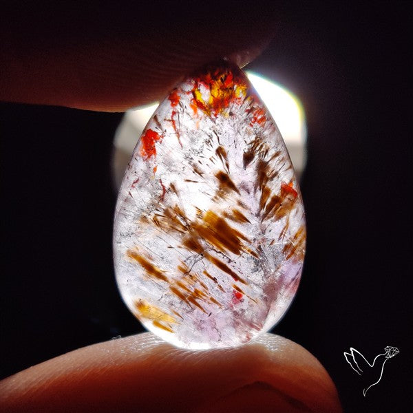 Cacoxenite Super Seven Amethyst Cabochon