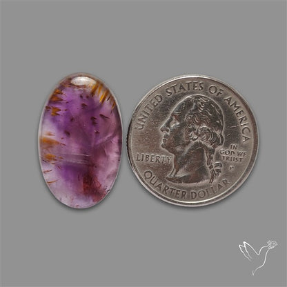 Cacoxenite Super Seven Amethyst Cabochon