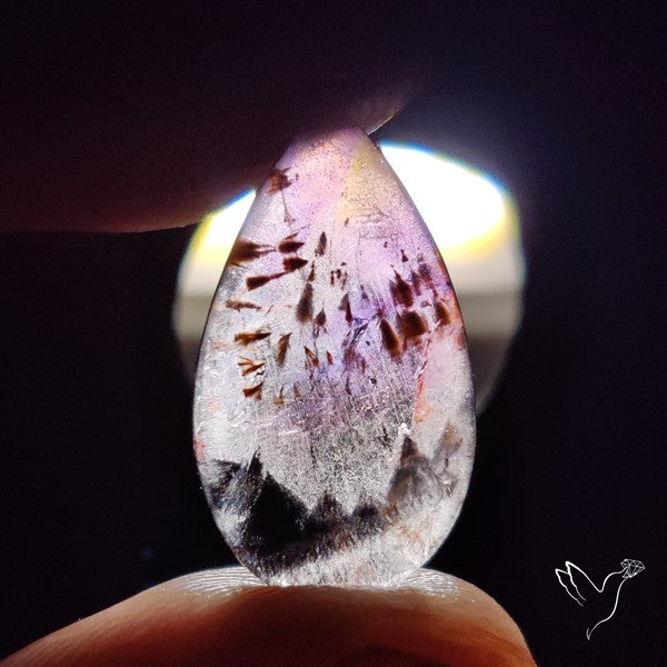 Cacoxenite Super Seven Amethyst Cabochon