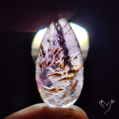 Cacoxenite Super Seven Amethyst Cabochon