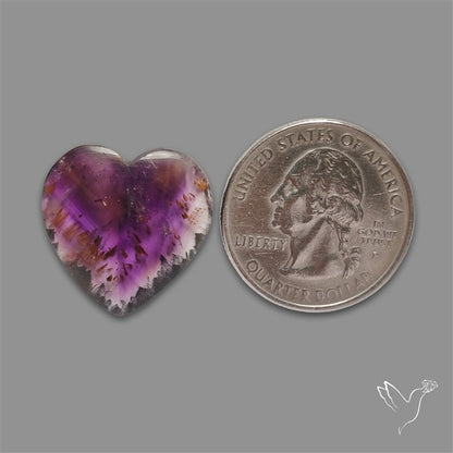 Cacoxenite Super Seven Amethyst Cabochon Heart