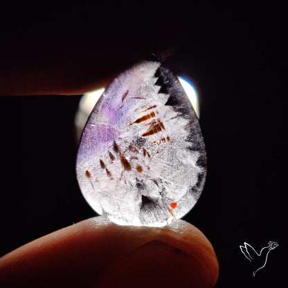 Cacoxenite Super Seven Amethyst Cabochon