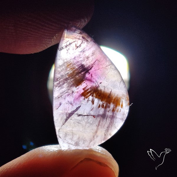 Cacoxenite Super Seven Amethyst Cabochon