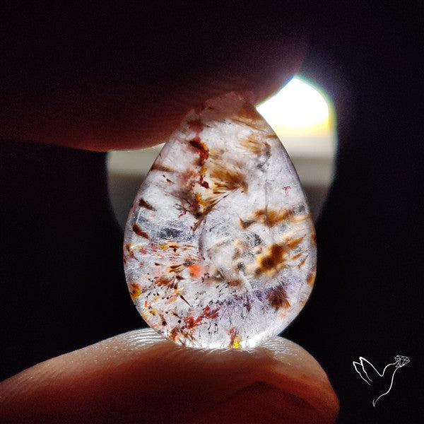 Cacoxenite Super Seven Amethyst Cabochon