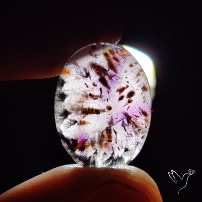 Cacoxenite Super Seven Amethyst Cabochon