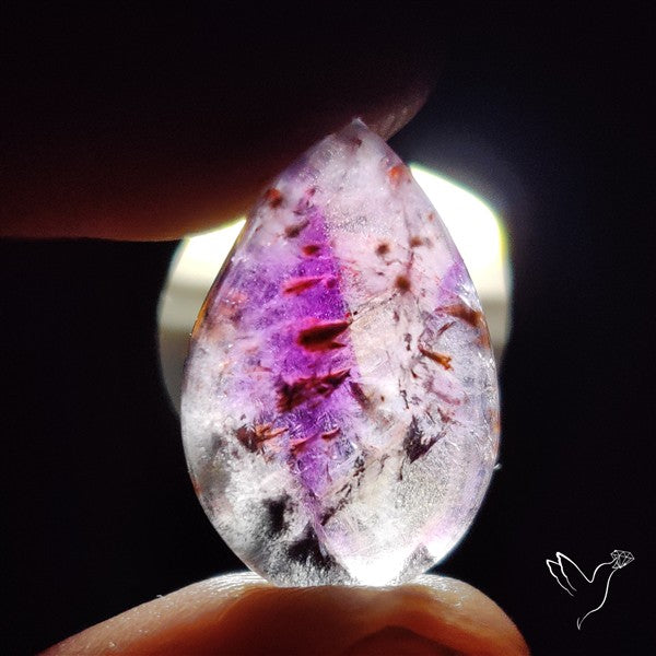 Cacoxenite Super Seven Amethyst Cabochon