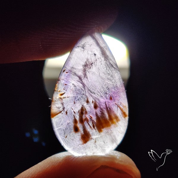 Cacoxenite Super Seven Amethyst Cabochon