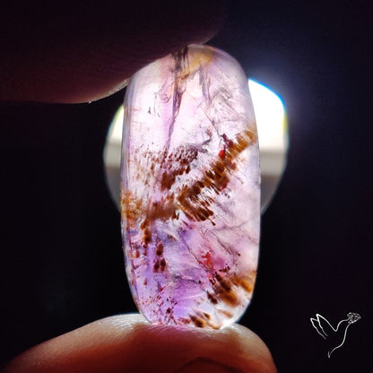 Cacoxenite Super Seven Amethyst Cabochon