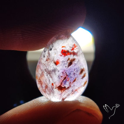 Cacoxenite Super Seven Amethyst Cabochon