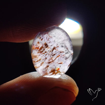 Cacoxenite Super Seven Amethyst Cabochon