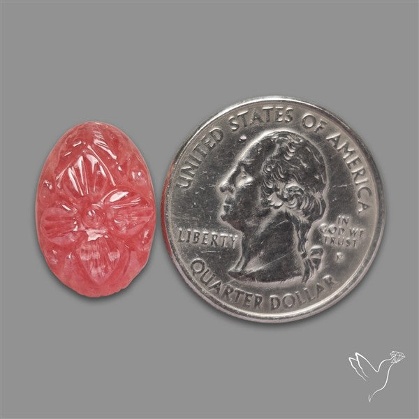 Gemmy Rhodochrosite Mughal Carving