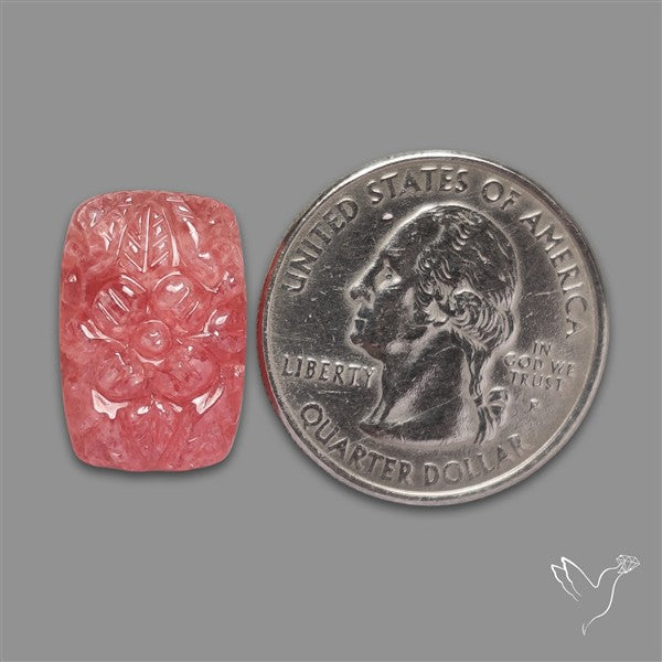 Gemmy Rhodochrosite Mughal Carving