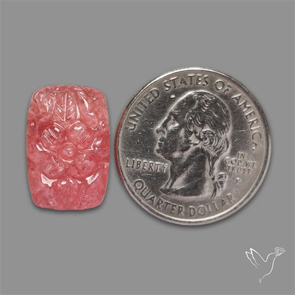 Gemmy Rhodochrosite Mughal Carving