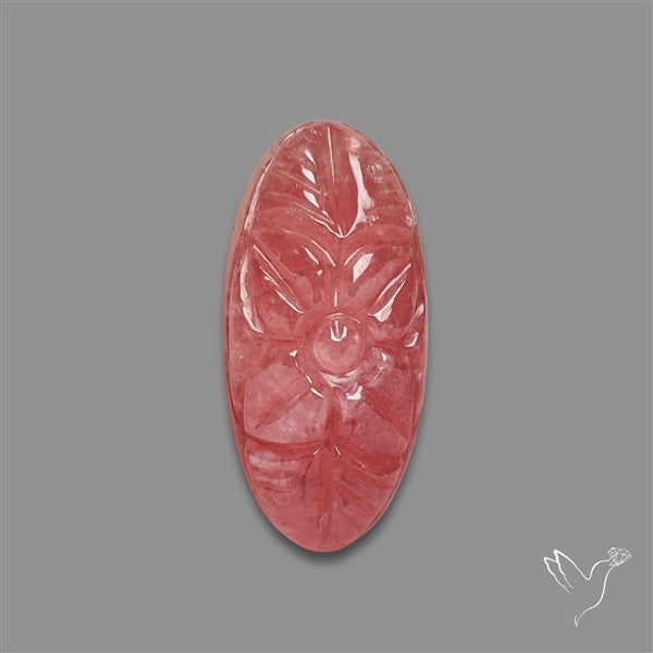 Gemmy Rhodochrosite Mughal Carving