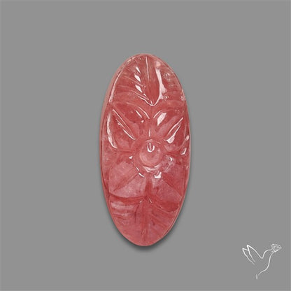 Gemmy Rhodochrosite Mughal Carving