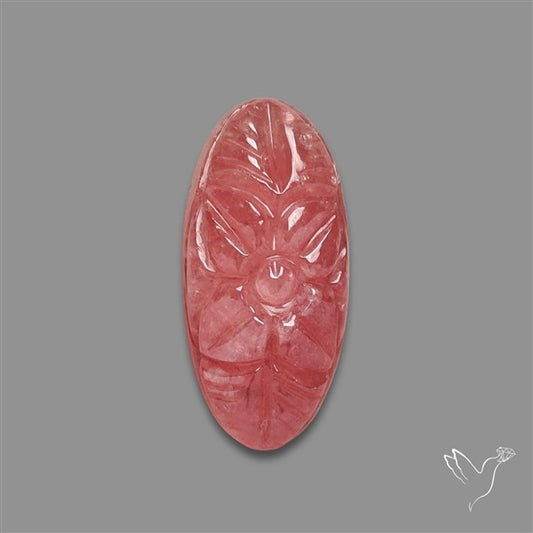 Gemmy Rhodochrosite Mughal Carving