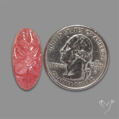 Gemmy Rhodochrosite Mughal Carving