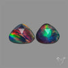 Rose Cut Aurora Opal Doublets Pair