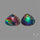 Rose Cut Aurora Opal Doublets Pair