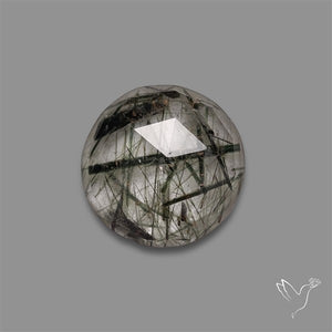 Rose Cut Black Tourmalinated Quartz
