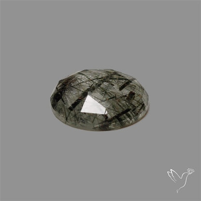 Rose Cut Black Tourmalinated Quartz