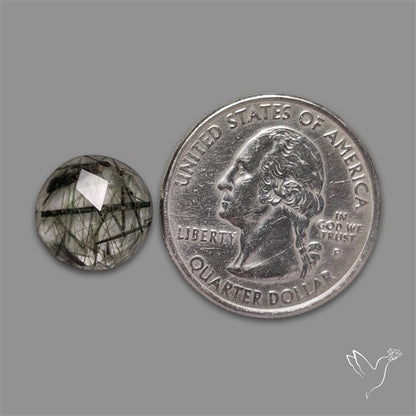 Rose Cut Black Tourmalinated Quartz