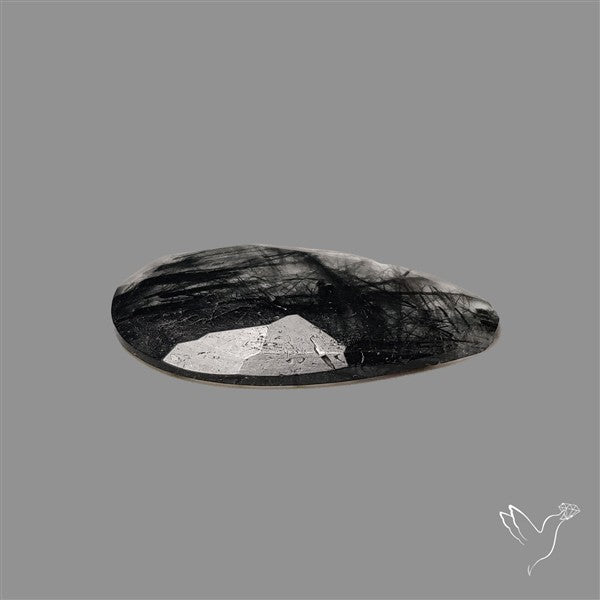 Rose Cut Black Tourmalinated Quartz